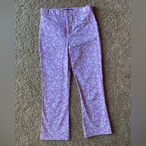 Zara Floral Cropped Flare Pants
